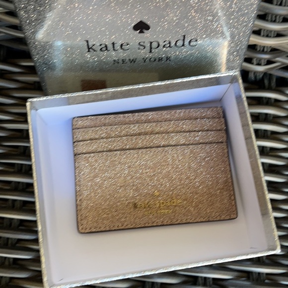 Kate Spade Shimmy Glitter Boxed Small Card Holder - Picture 5 of 16